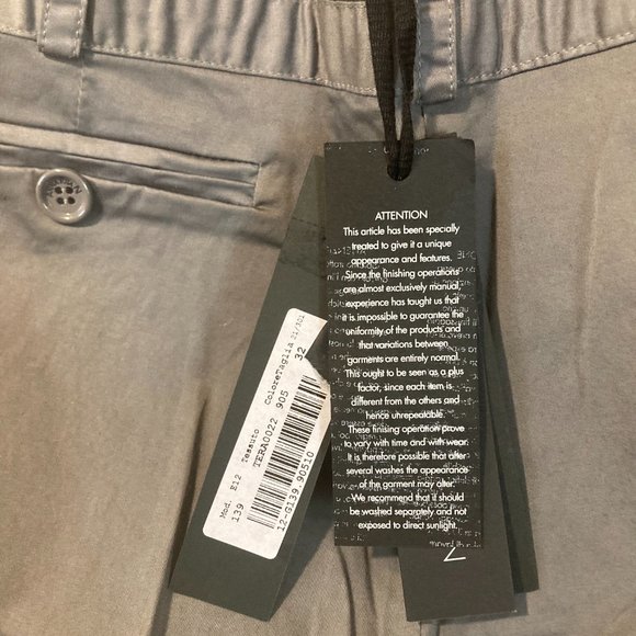 Annarita N women's size 32 dark gray tie belted baggy fit cropped trouser pants - Picture 5 of 6